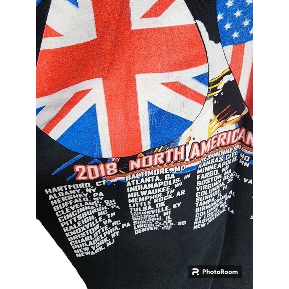 Def Leppard Journey Band T-Shirt 2018 Size 2X 2 Sides Black Rock Tour - Picture 5 of 7